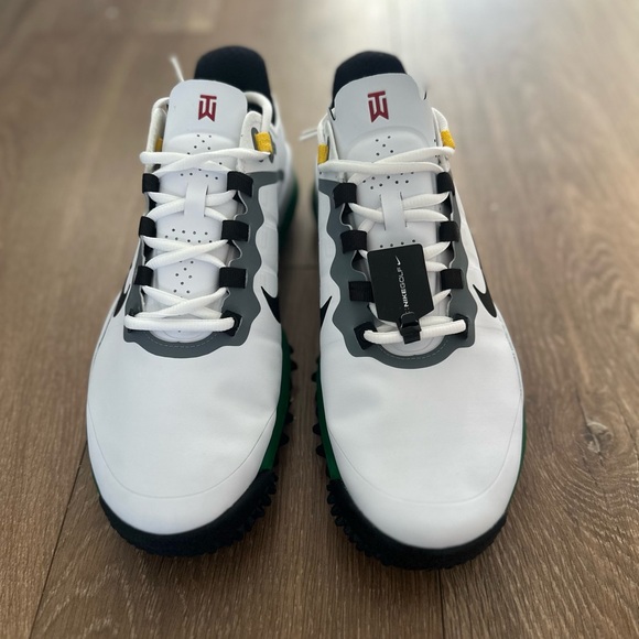 Nike TW '13 Golf Shoes - White/Black-Pine Green - Picture 10 of 12
